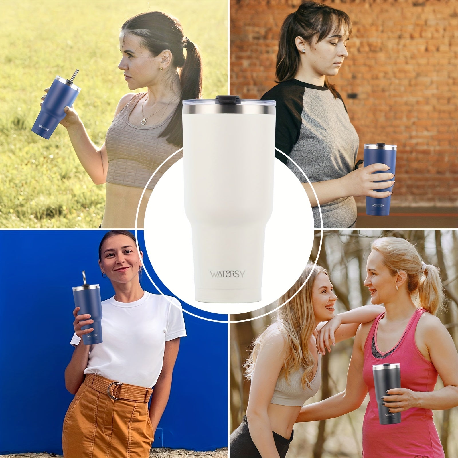 Watersy 20oz 40oz Stainless Steel Tumbler Insulated Travel Mug