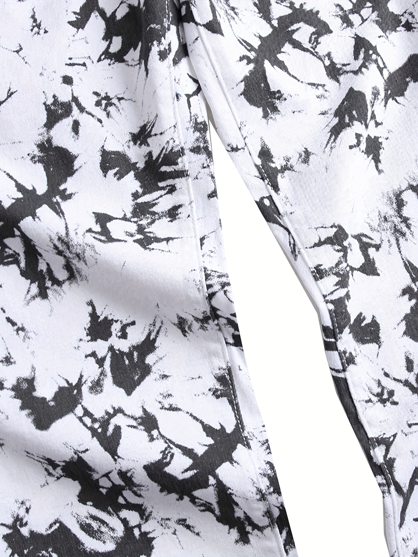 Men's Slim Fit Printed Jeans for Spring