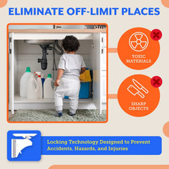 4 Pack Magnetic Cabinet Locks Easy Install Key Holders