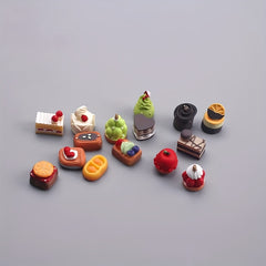 Mini Snack Cake Food Play Snack Model for Playing House Dollhouse Simulation