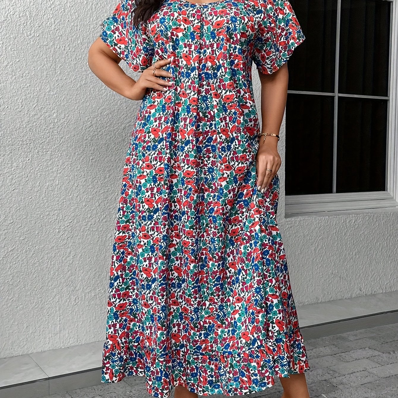 Boho Butterfly Sleeve Maxi Dress