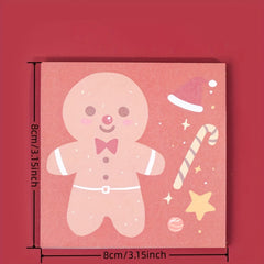 50 Sheets Cartoon Christmas Sticky Notes for Students - Tearable Notepad