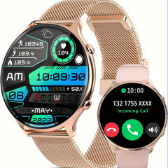 Meatball Women's Smartwatch 4 Round Smartwatch with Pedometer 120 Sports Modes