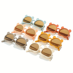 Boys Bear Frame Cartoon Sunglasses UV Protection Summer Sunglasses