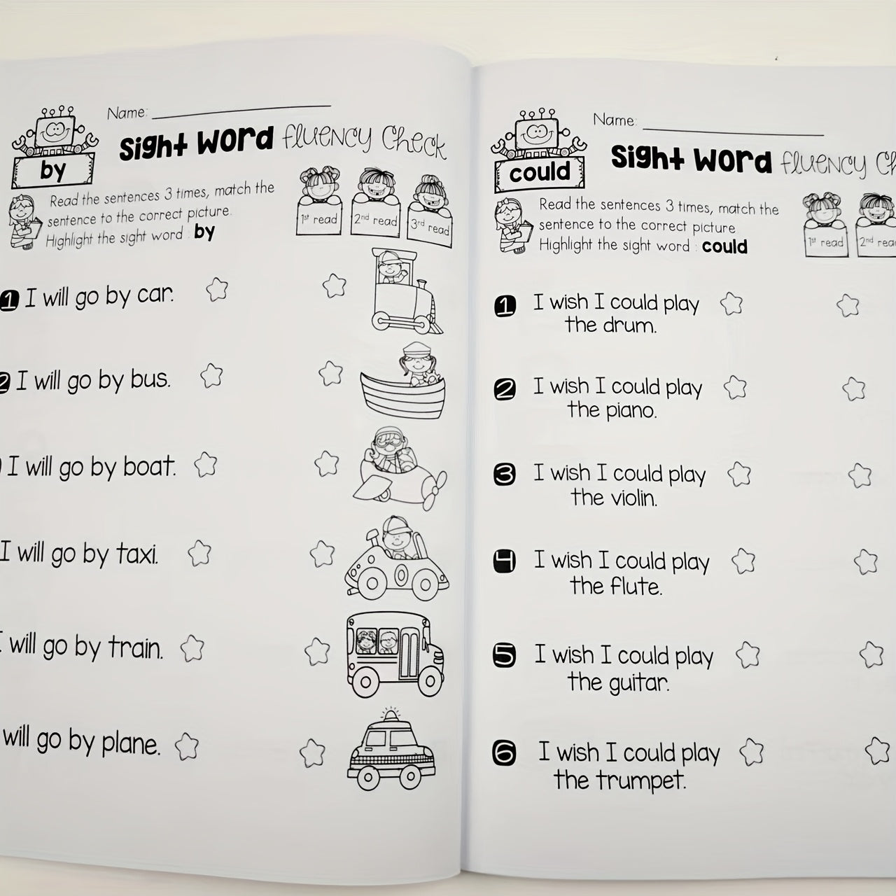 English Learning Workbook Through Words Pictures and Sentence Language