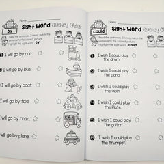 English Learning Workbook Through Words Pictures and Sentence Language