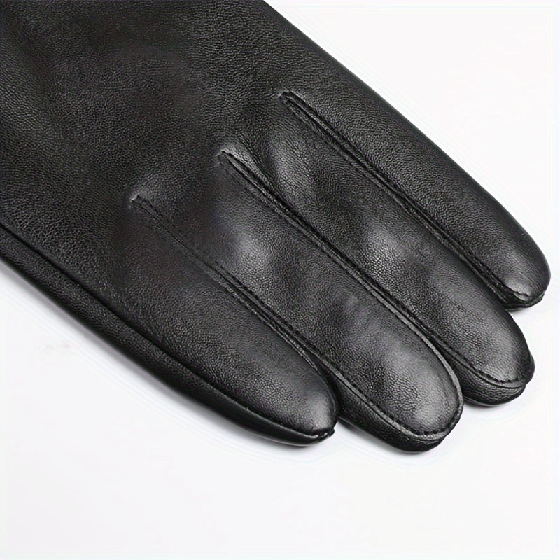 Men's Touch Screen Leather Winter Gloves
