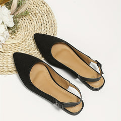 Women's Pointed Toe Flat Sandals Closed Toe Slingback Shoes