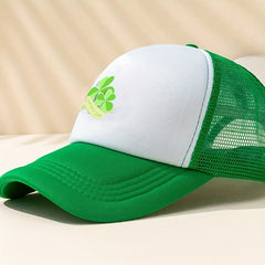 Lucky Clover Baseball Cap Green Mesh Trucker Hat