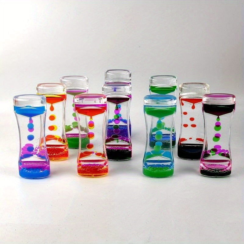 Liquid Hourglass for Adults Water Timer Fidget Relaxing Desk Decor Sensory Play