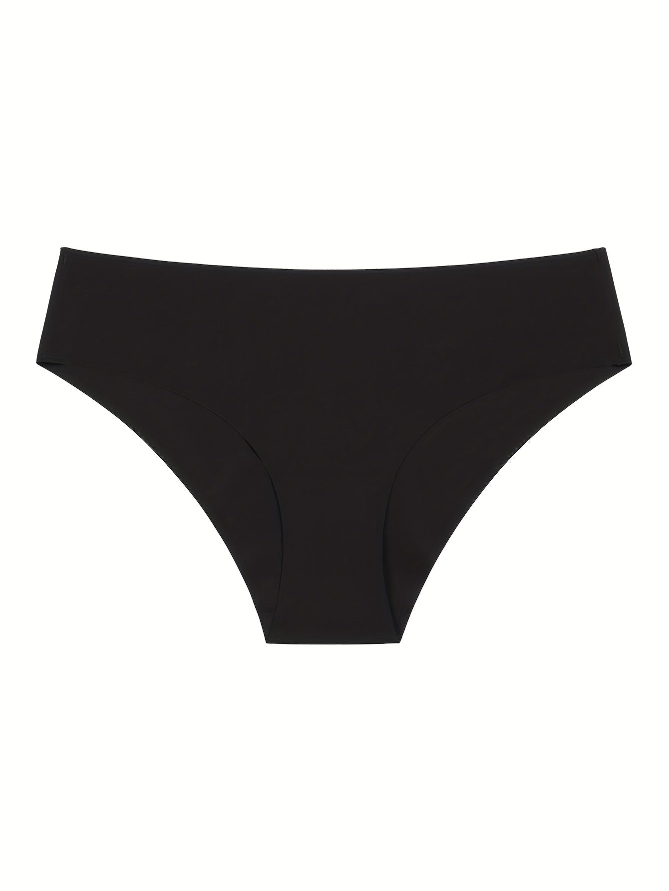 3pcs Comfy Solid Briefs Stretchy Intimates Panties