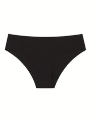 3pcs Comfy Solid Briefs Stretchy Intimates Panties