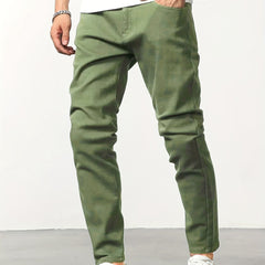 Mens Straight Leg Jeans Street Style Denim Pants