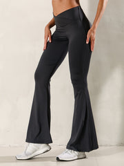 Solid Flared Pants High Waist Bell bottom Yoga Leggings