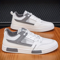 Men's Lace-up Sneakers Ventilation Holes Skate Shoes Good Grip