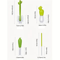 4pcs Cactus Straw Brush Set Cup Straw Cleaning Brush