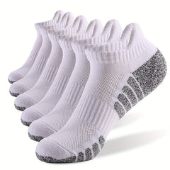 6 Pairs Men's Striped Ankle Socks Stretch Printed