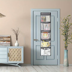 10 Pocket Over the Door Hanging Organizer - Transparent Non Woven Storage Bag