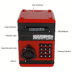 Money Box Safe Coin Money Safe ATM Coin Banks with Password Protection