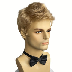 Men's Golden Dress Up Short Wig for Parties