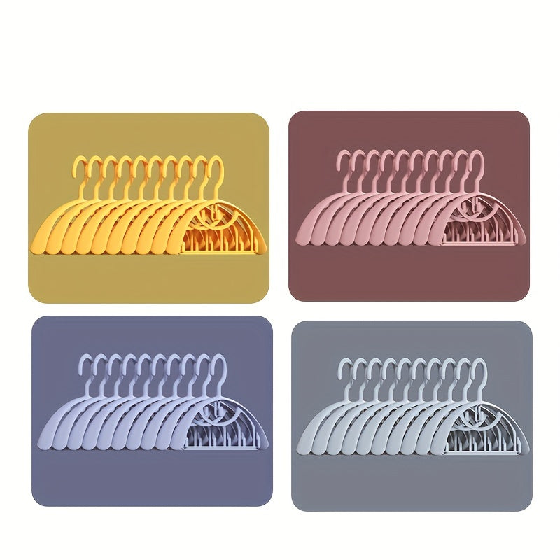 5pcs Semi-circular Stacking Hanging Clothes Rack Wide Shoulder Balcony Drying