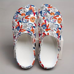 Women's Floral Pattern Clogs Slip On Pillow Slides