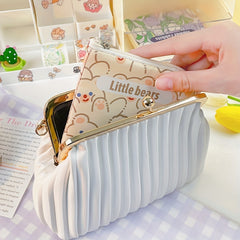 2 Pcs Cartoon Zipper Storage Bag Portable Sanitary Napkin Bag