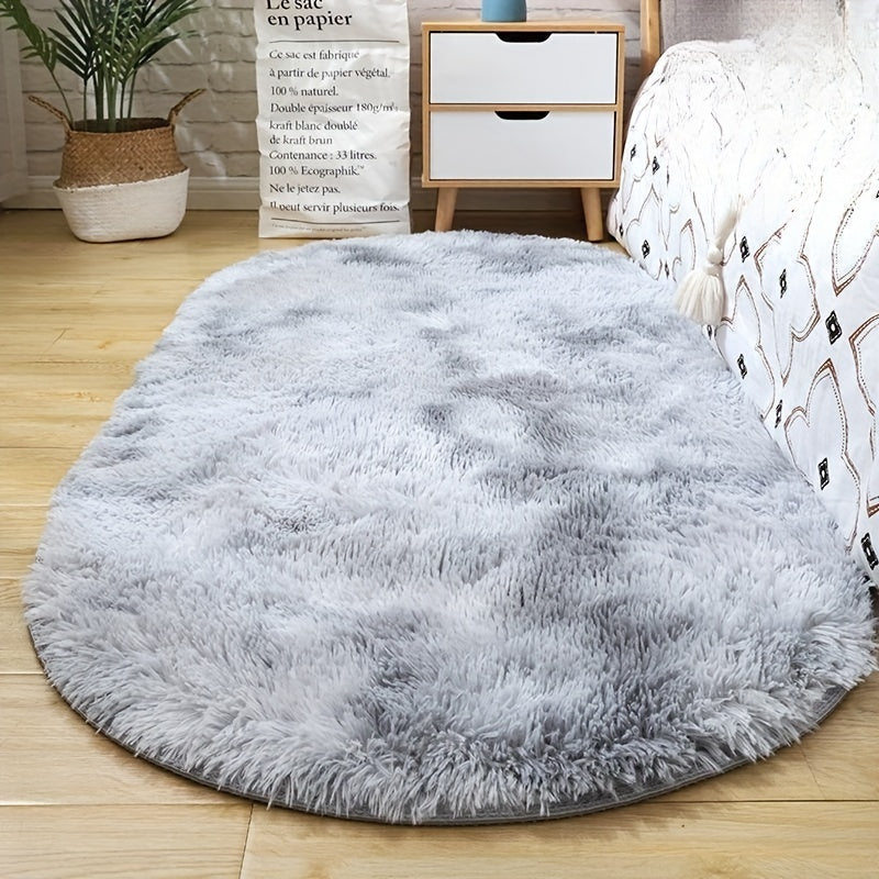 Soft Plush Furry Floor Rug for Bedroom - Non Slip Machine Washable