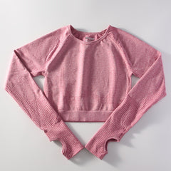 Dot Style Seamless Athletic Long Sleeves Running Shirt