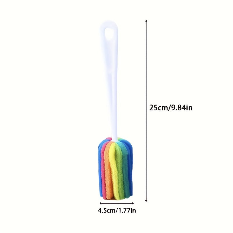 2pcs Cup Cleaning Sponge Brush Rainbow Sponge Brush