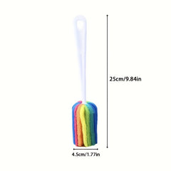 2pcs Cup Cleaning Sponge Brush Rainbow Sponge Brush