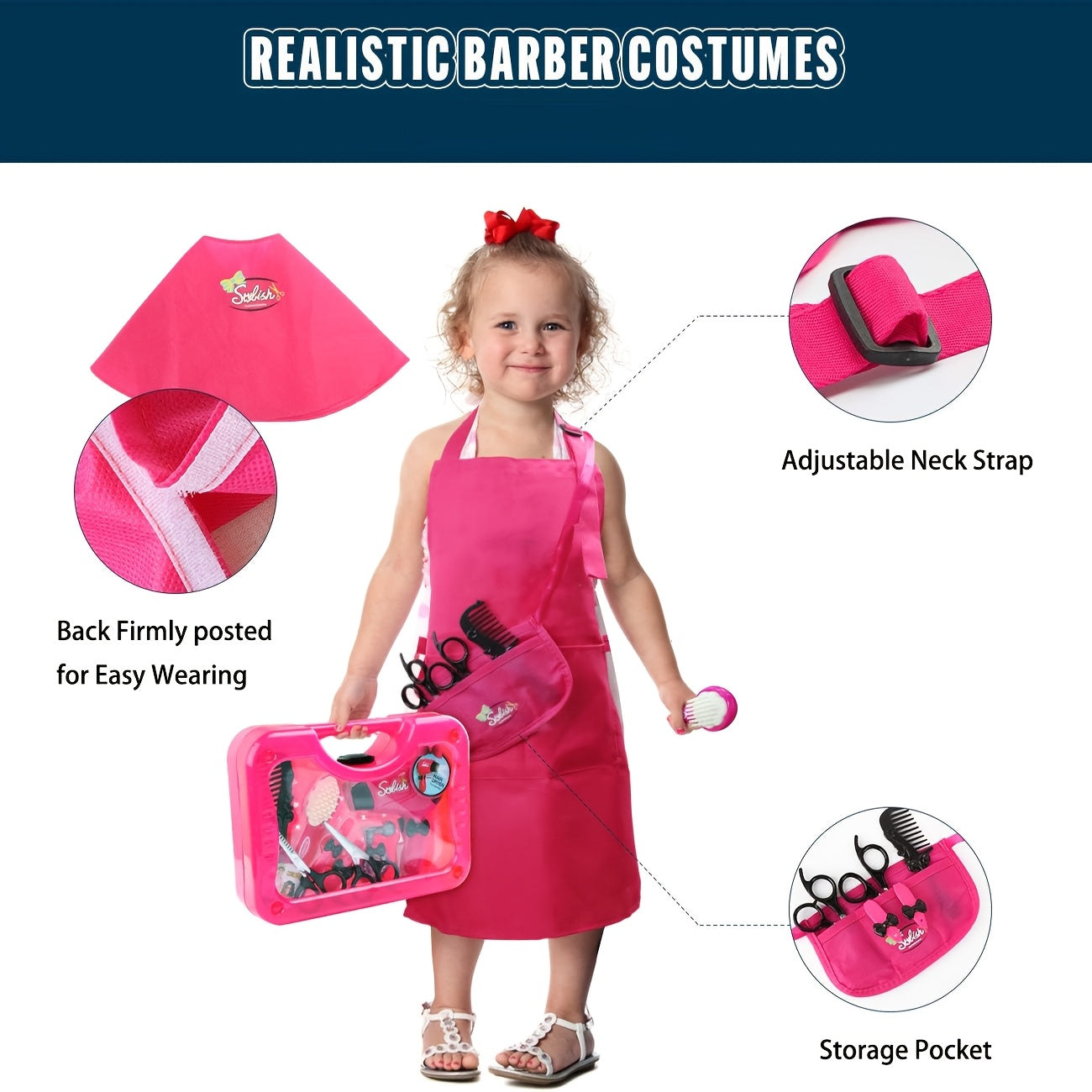 Children's DIY Hairdresser Salon Tool Set - Hair Dryer & Accessories