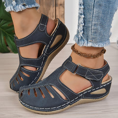 Women's Hollow Out Wedge Sandals Non-Slip Beach Sandals