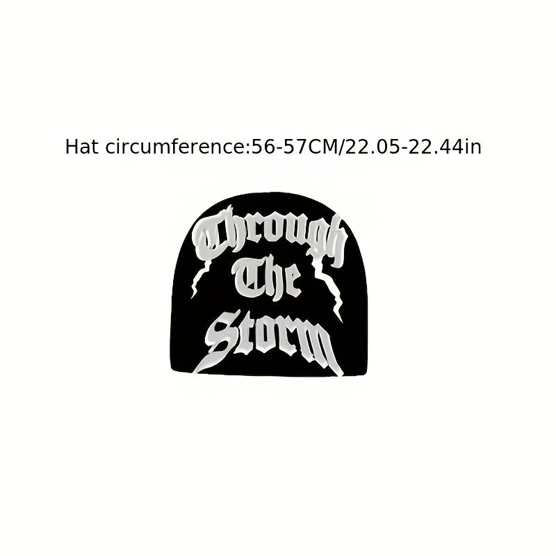 Y2K Candy Beanie Hip Hop Hat Reversible Knitted Warm Skull Cap