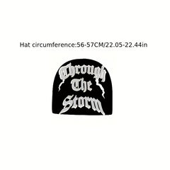 Y2K Candy Beanie Hip Hop Hat Reversible Knitted Warm Skull Cap