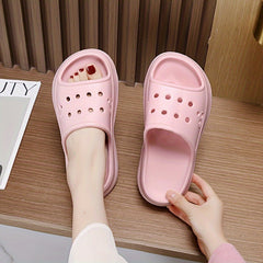Solid Platform Slippers Thick Bottom Comfortable Sport Slippers