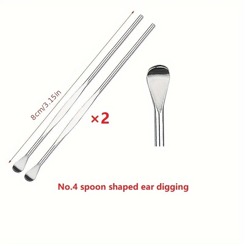 5pc Ear Picking Tool Set Spiral Spring Spoon