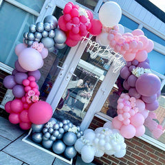 Double Maca Purple Balloon Garland Arch Set Wedding Decoration