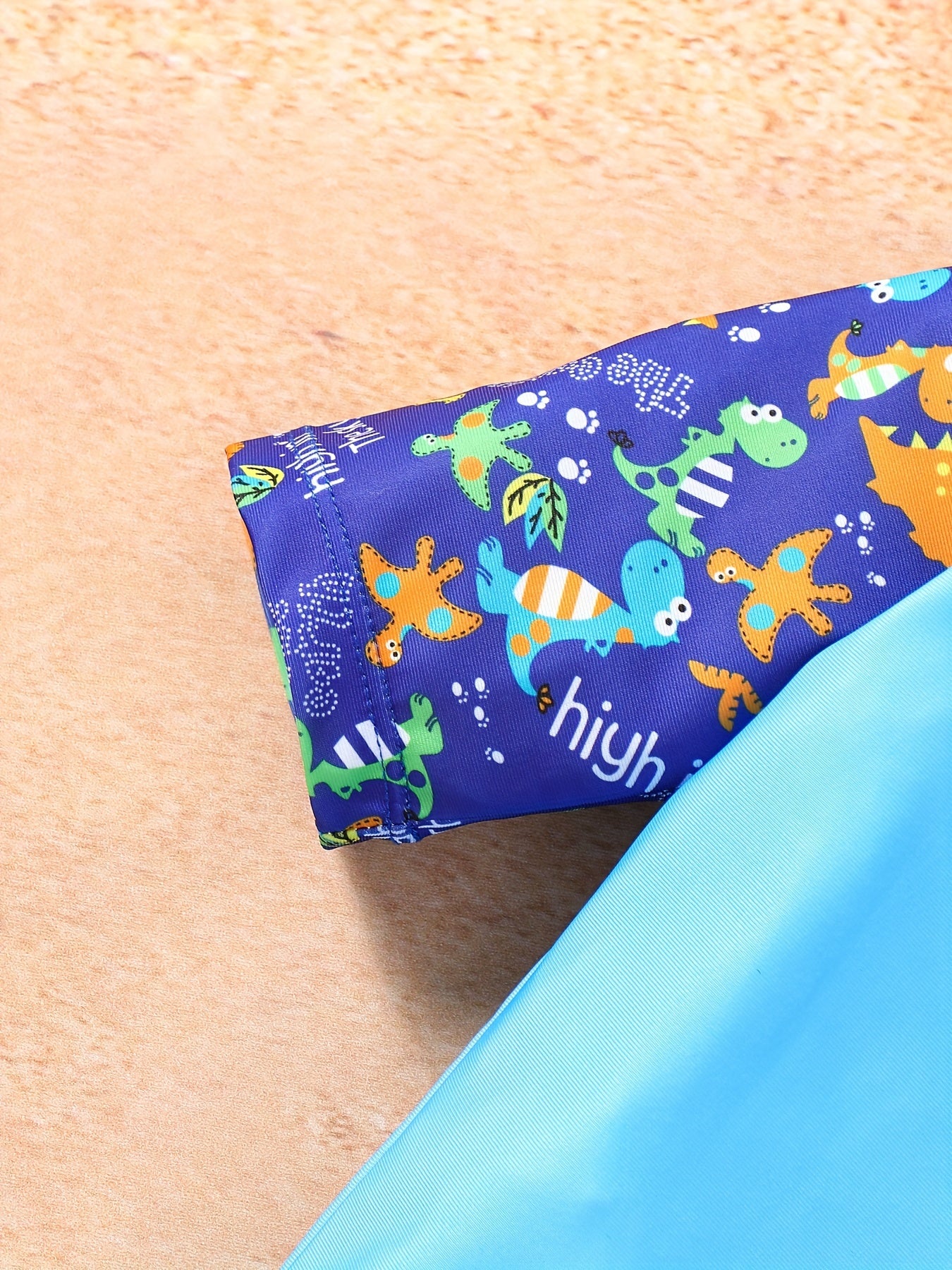 Boys Dinosaur Print Swimwear Set for Beach Vacation