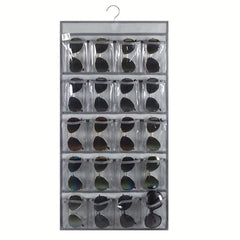 Sunglasses Organizer Wall Mounted Eyeglasses Holder with 20 Clear Slots