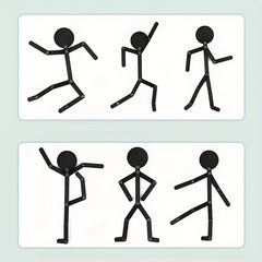 Educational Wooden Man Toy for Kids, Creative Pattern Sports Intelligence Toy