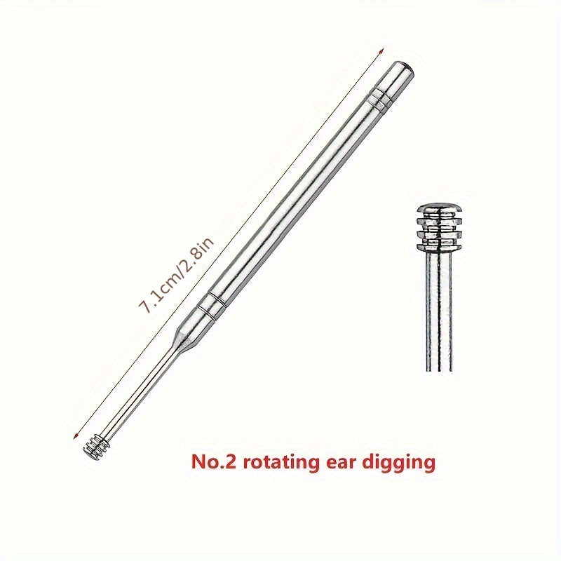 5pc Ear Picking Tool Set Spiral Spring Spoon
