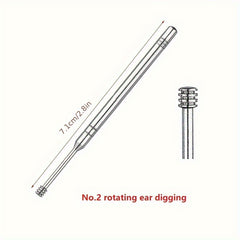 5pc Ear Picking Tool Set Spiral Spring Spoon