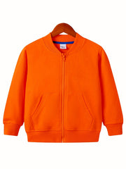 Toddler Active Sweatshirts Jackets Boy Girl Kids Autumn Solid Sports Tops