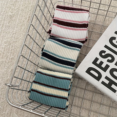 3 Pairs Sporty Colorblock Socks Women's Stockings