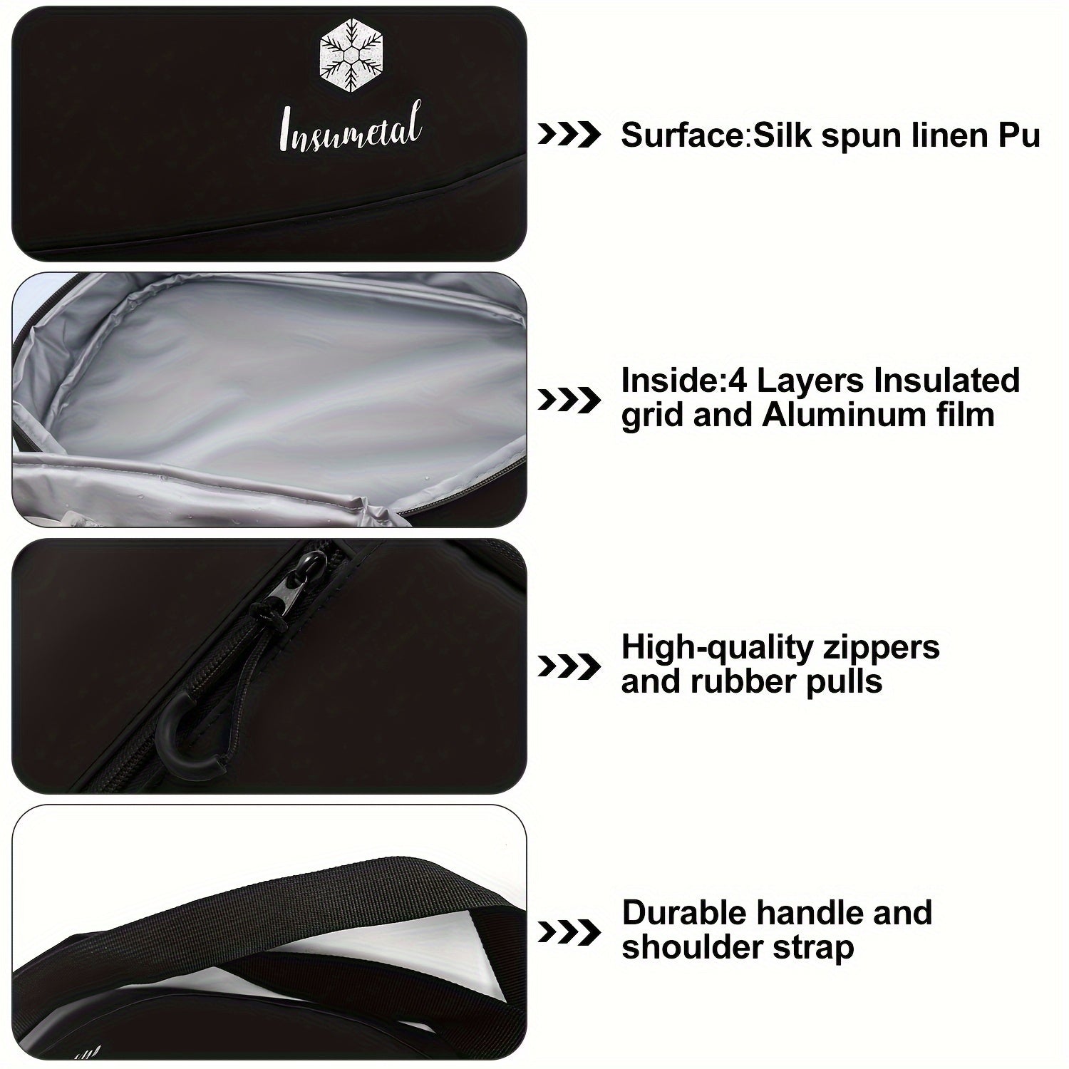 Waterproof Insulated Camping Cooler Bag with Handle and Shoulder Strap