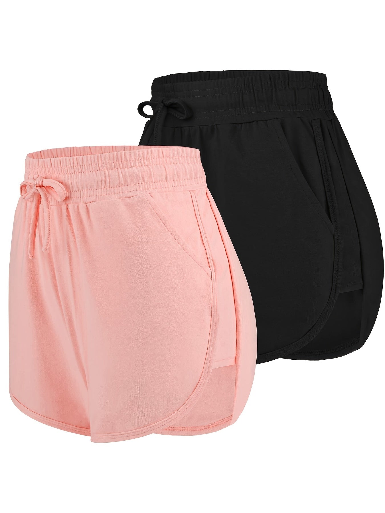 Women's Drawstring Yoga Shorts for Summer Fitness and Athleisure