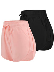 Women's Drawstring Yoga Shorts for Summer Fitness and Athleisure