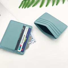 Transparent PU Leather Business Card Holder Wallet ID Credit Card Holder