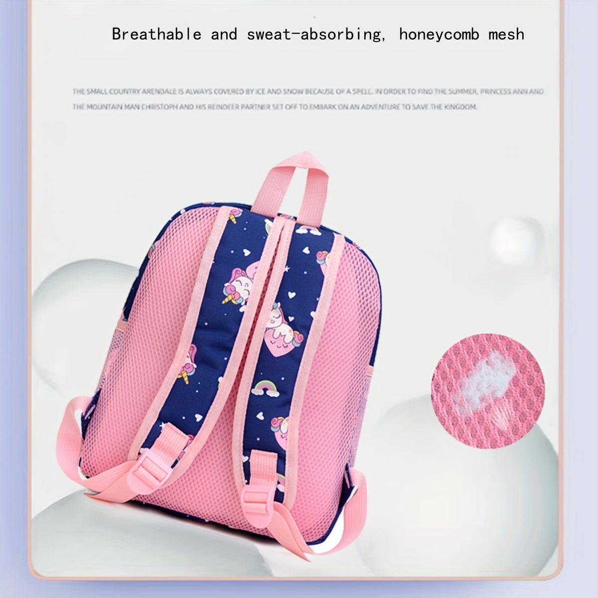 Kids Cartoon Unicorn Backpack Large Capacity Schoolbag